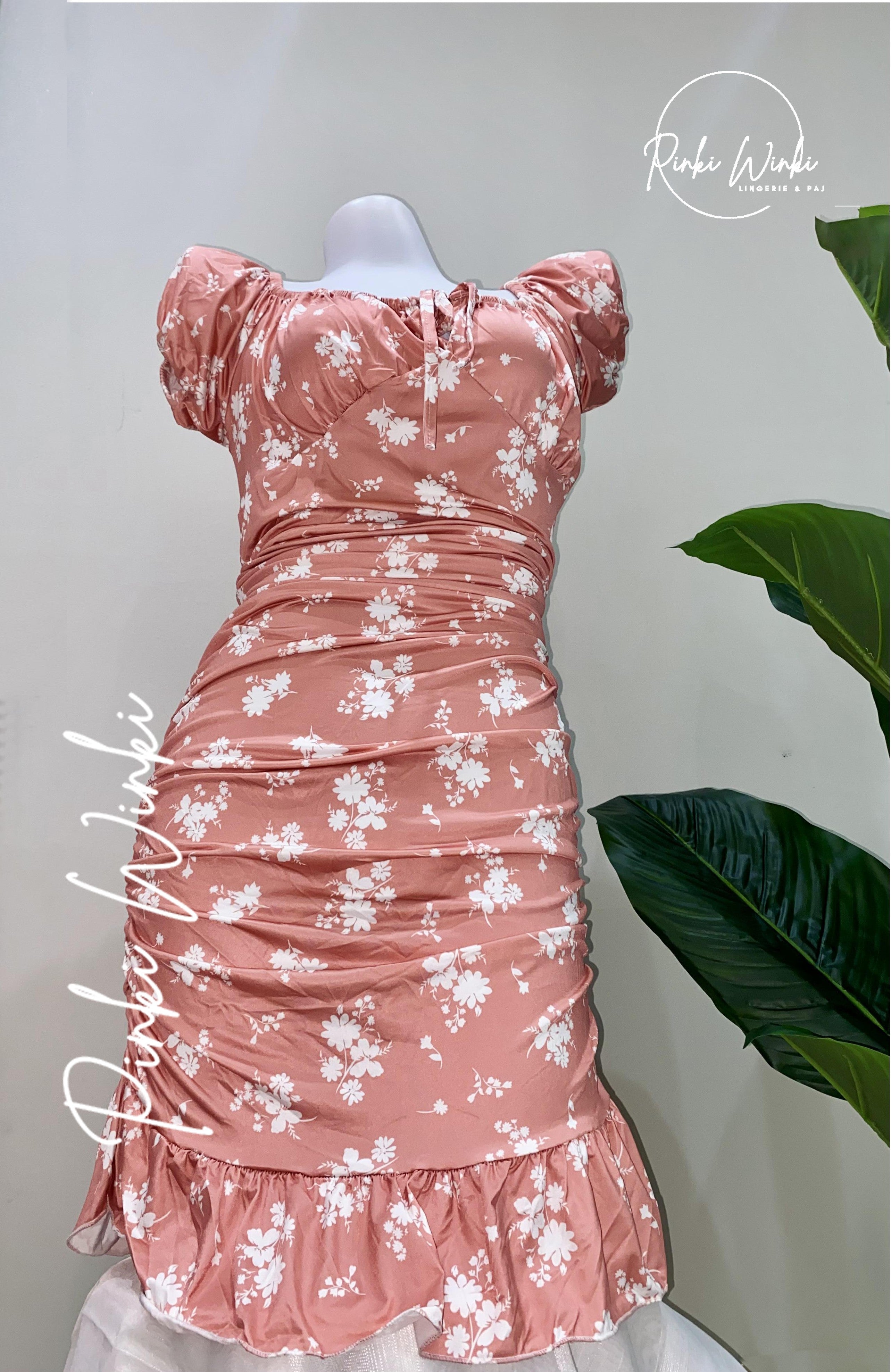 Pink Cotton Lycra Nightdress