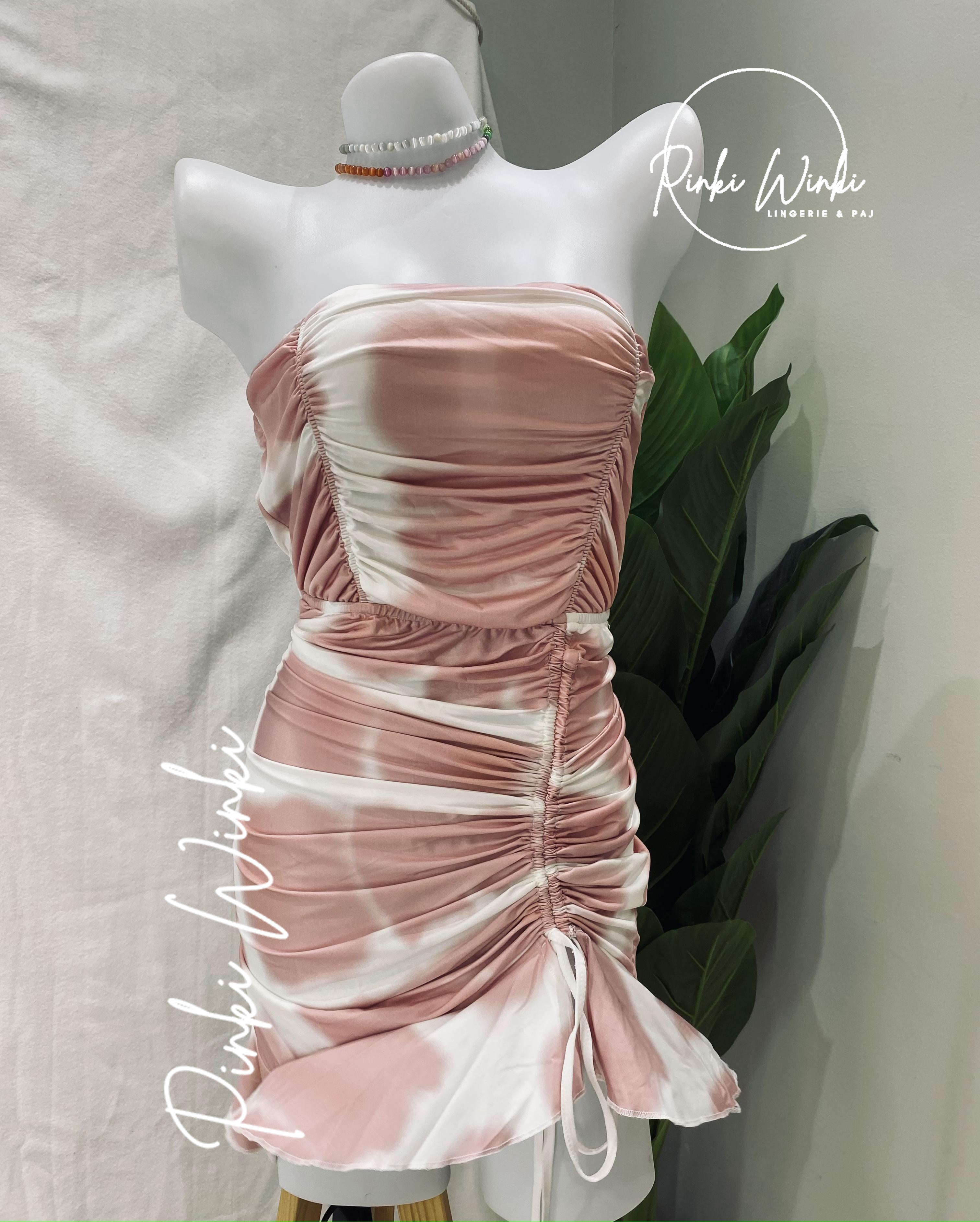 فستان تاي داي كاشمير قصير