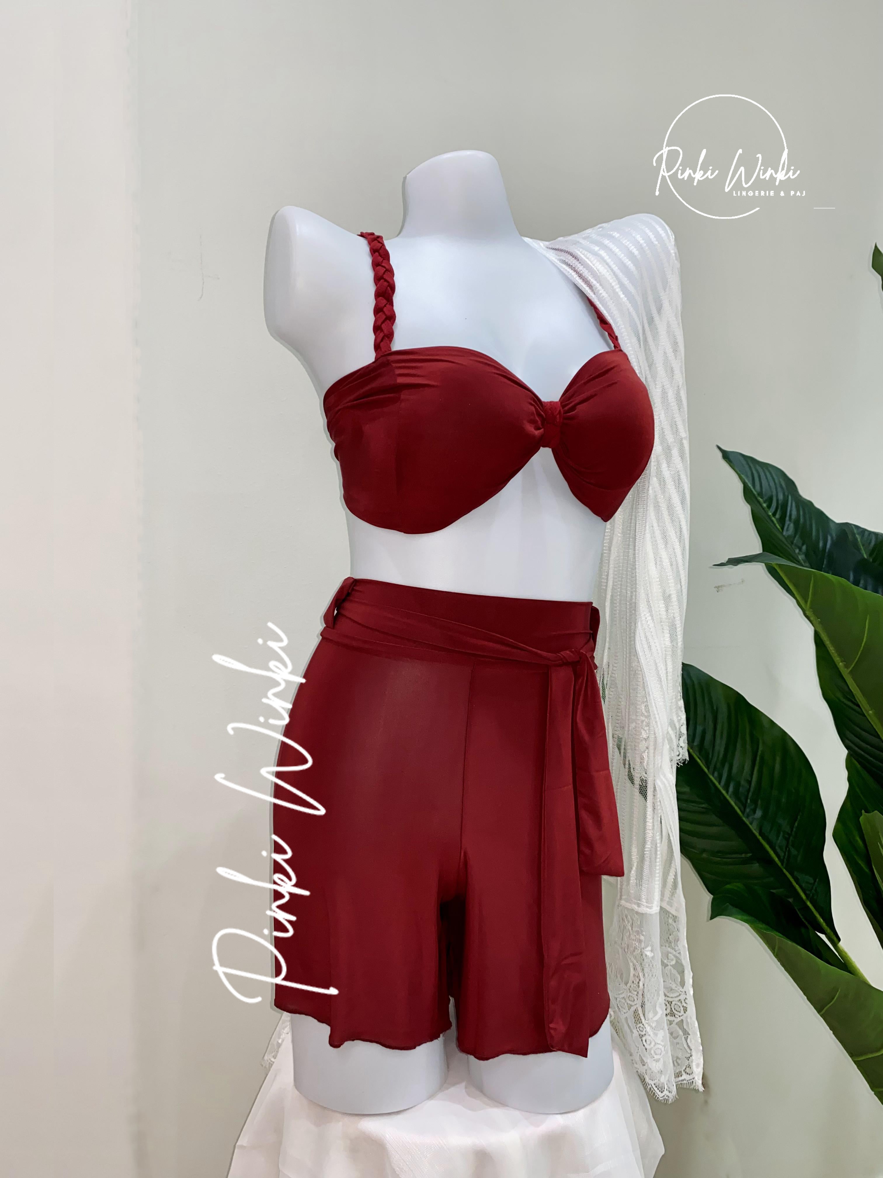 3-Piece Red Lingerie Set