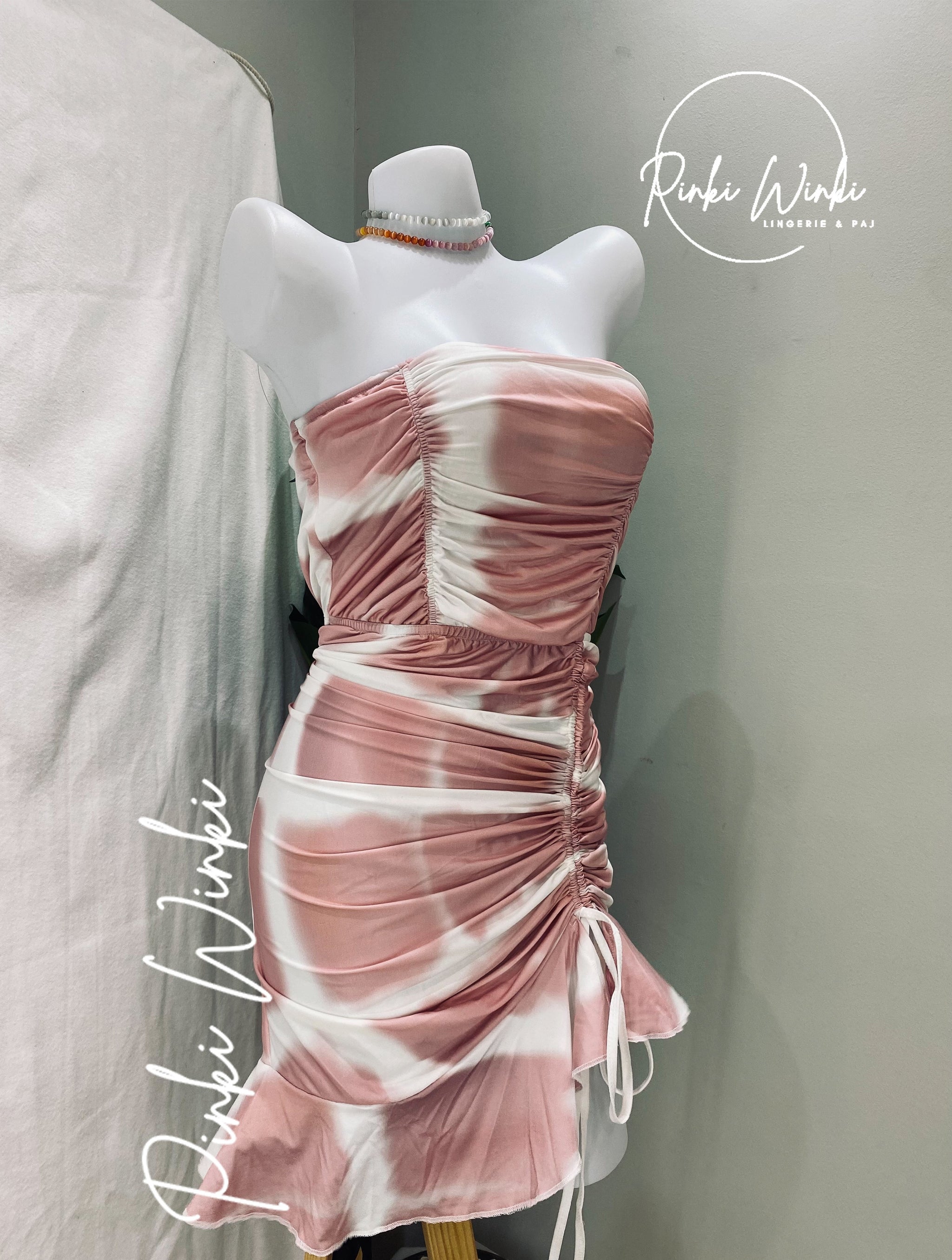 فستان تاي داي كاشمير قصير