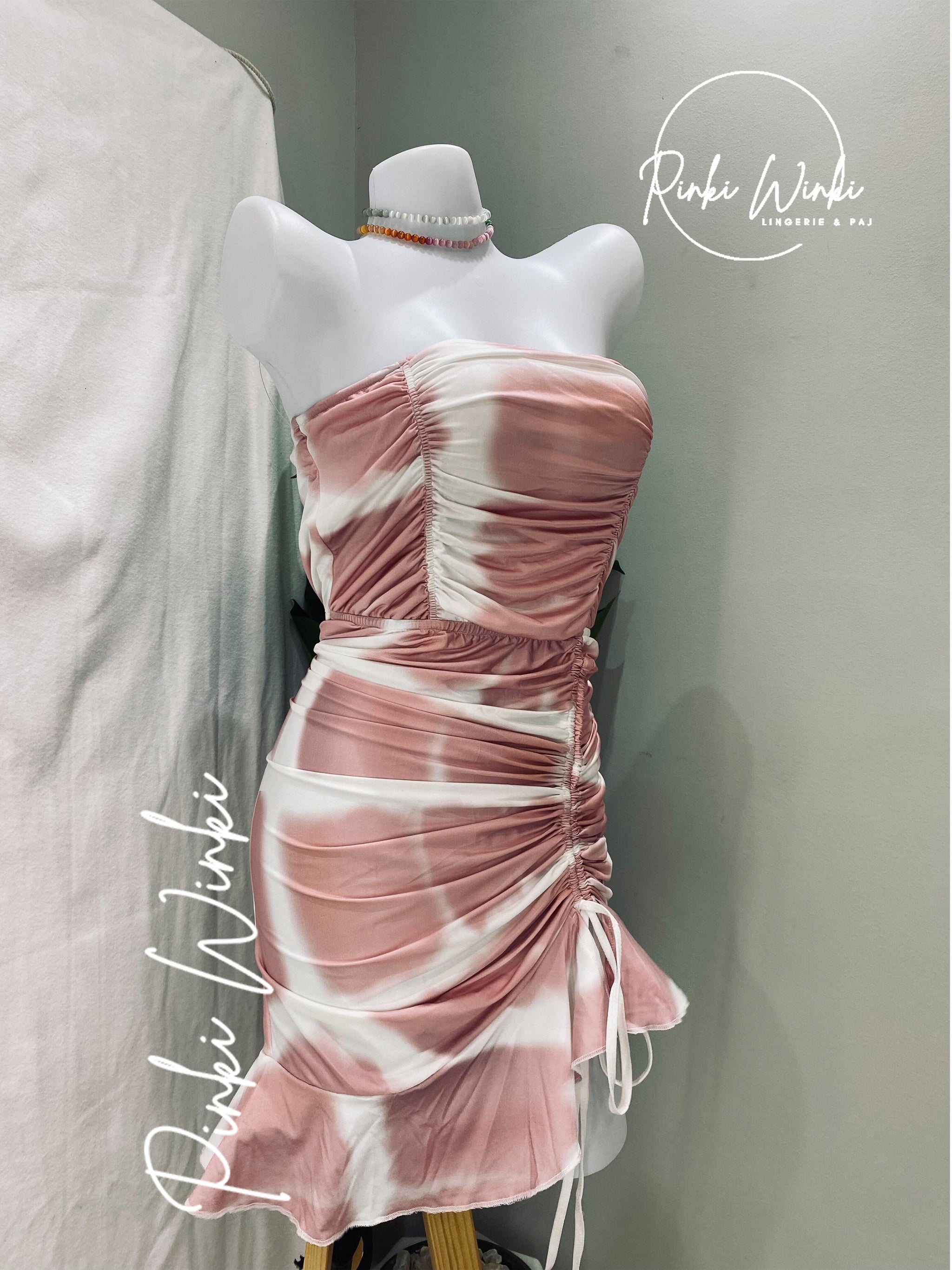 فستان تاي داي كاشمير قصير