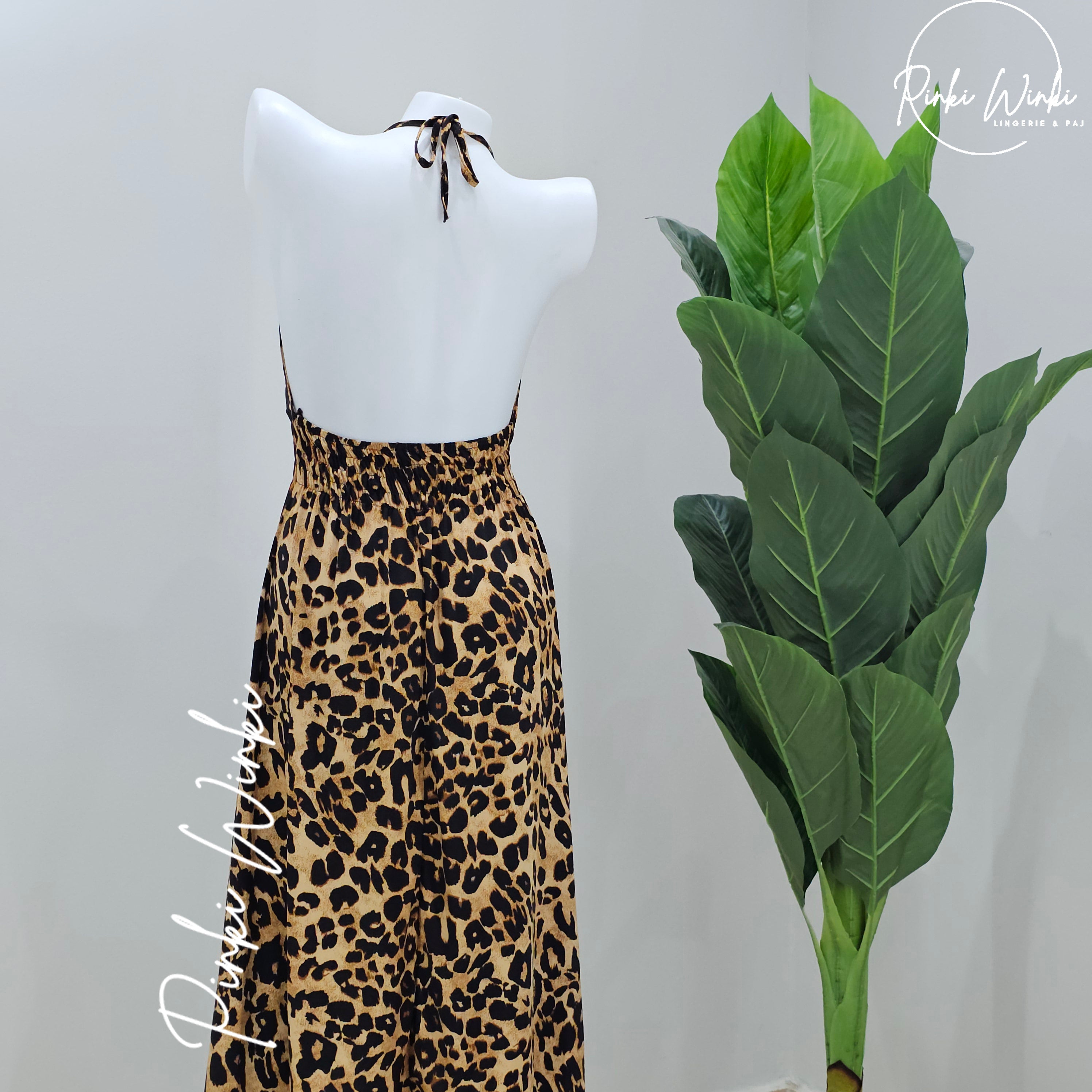 فستان سليب بطبعة تايجر